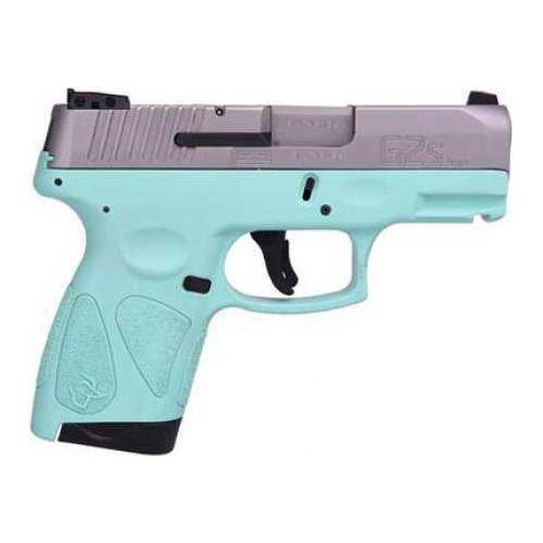 Taurus G2S Semi Automatic Pistol 9mm Luger 3.26" Barrel 7 Round Capacity Cyan Polymer Grip/Frame Stainless Steel Slide - Buy A Gun