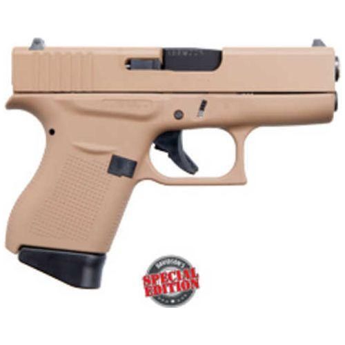 Glock 43 USA Manufacture Semi-Auto Pistol 9mm 6+1 Round Capacity 3.39" Barrel Davidsons Dark Earth Finish - Buy A Gun