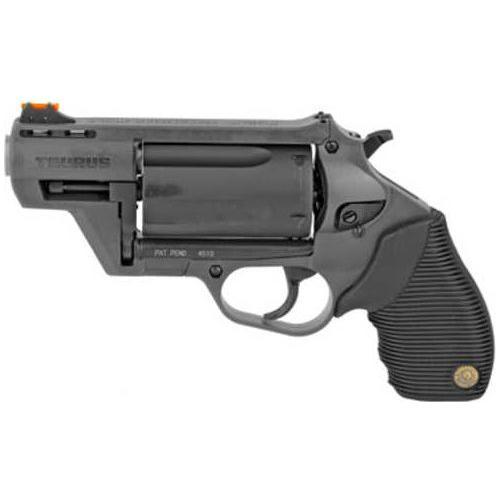 Taurus Judge Public Defender Medium Frame 410 Gauge/45LC 2" Barrel 2.5" Chamber Gray Polymer Rubber Grips Fixed Sights 5Rd 2-441021GRY - Buy A Gun