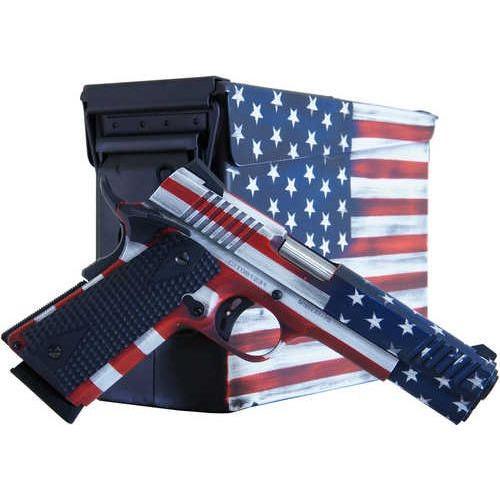 Citadel M-1911 with Ammo Can 45 ACP 5" Barrel 8 Round Capacity Black G10 Grip American Flag Cerakote Slide - Buy A Gun