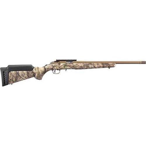 Ruger American Bolt Action Rifle 22 LR 18" Barrel 10 Round Bronze Cerakote GoWild IM Brush Camo Stock