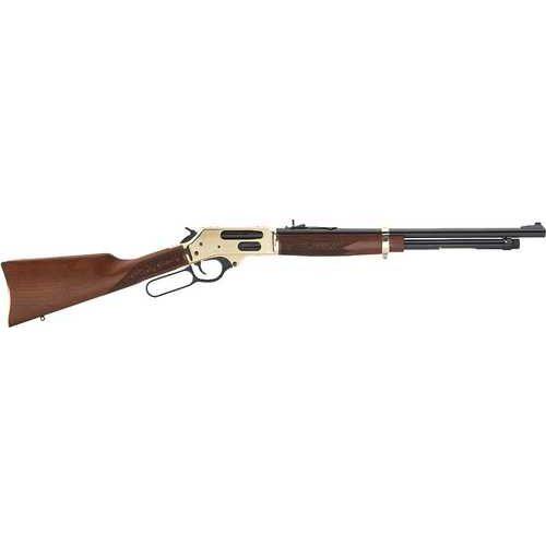 Henry Side Gate Lever Action Rifle 45-70 Goverment 5 Round Capacity 20" Barrel American Walnut With Polished Brass