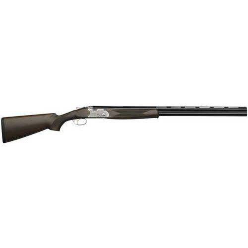 Beretta 686 Silver Pigeon I Over/Under Shotgun 410 Gauge with a 28-inch barrel and 3-inch chamber. Features a silver receiver, blued barrels, and a wooden stock.