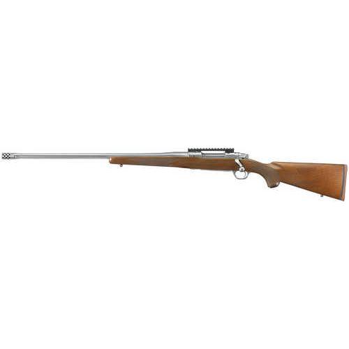 Ruger Hawkeye Hunter Left Hand .300 Win Mag 24" Threaded Barrel 3+1 Walnut Stock Stainless Finish