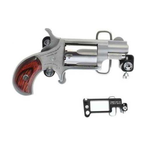 North American Arms Revolver MINI .22WMR 1-1/8" Barrel Stainless BUCKLE NAA-22MS-BBS Rosewood Grips - Buy A Gun