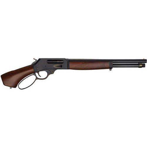 Henry Axe Lever Action Shotgun 410 Gauge with 15.14-inch barrel, blued finish, and American walnut stock. Features a 5-round capacity and removable chokes.