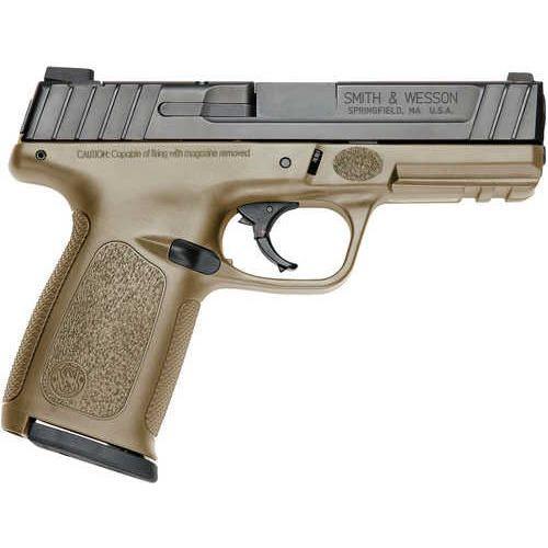 Smith & Wesson SD9 Pistol 9mm 4" Barrel 16 Round Flat Dark Earth Frame Black Slide - Buy A Gun