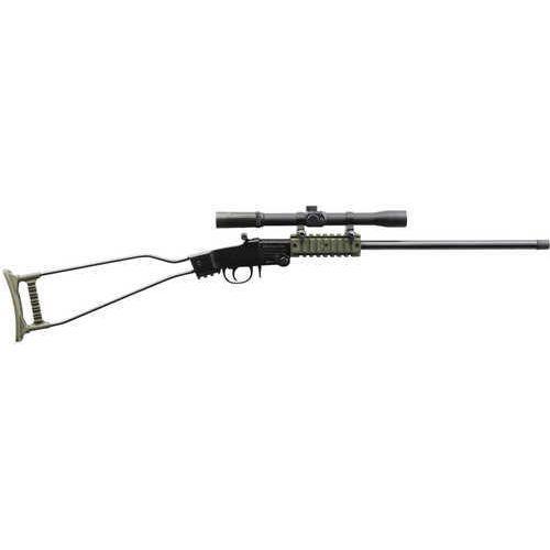 Chiappa Firearms Little Badger 22 LR 16.50" Barrel OD Green Wire Frame Stock Blued Finished With 4x20mm Scope