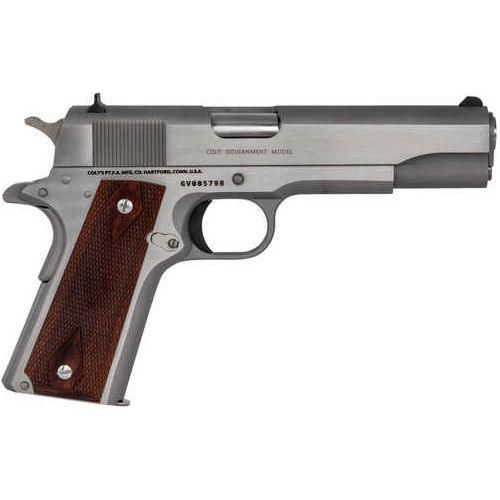 Colt Pistol 1911 Government 45 ACP 5" Barrel 7 Round Stainless Steel Frame Rosewood Grip - Buy A Gun