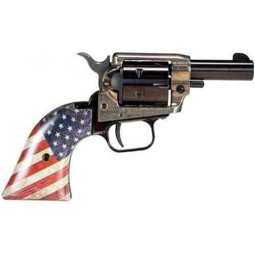 Heritage Barkeep 22 LR 6rd 2.68" Black Oxide Cylinder & Barrel Simulated Case Hardened Steel Frame American Flag - Buy A Gun