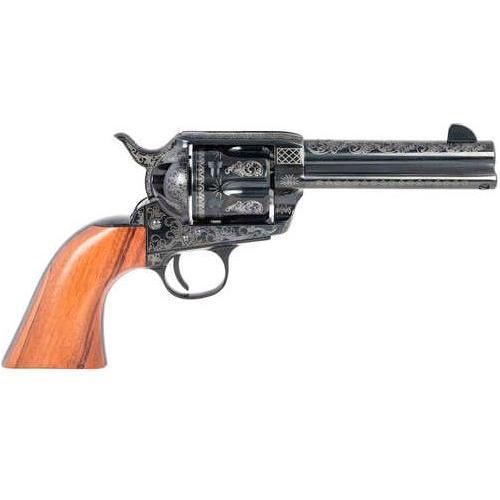 Pietta 1873 GW2 Revolver 45 Colt (LC) 6 Round 4.75" Barrel Blued Laser Engraved Steel Frame With Walnut Grip - Buy A Gun