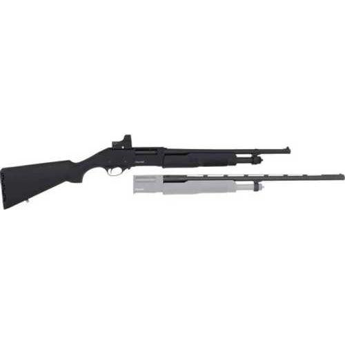 European American Arms AKKAR 620 20 Gauge Combo Pump Action 26" & 18.5" Barrels W/Red Dot Poly Black Stock