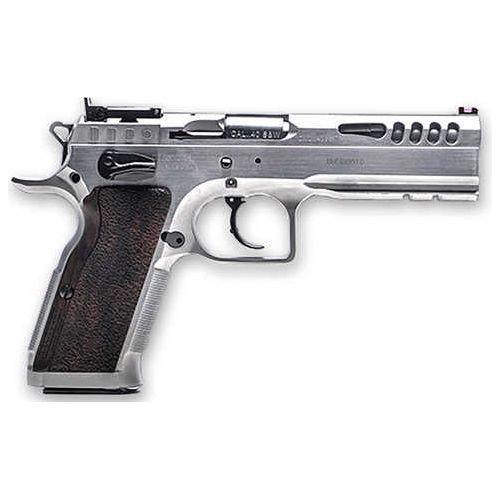 IFG Tanfoglio Defiant Stock Master 9mm Luger Semi Auto Pistol 4.75" Barrel 16 Rounds Adjustable Sights Hard Chromed Finish - Buy A Gun