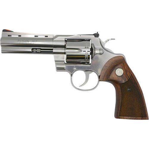 New Colt Python Revolver 357 Magnum 4.24" Barrel Stainless Steel With Walnut Grips 6 Rd - Buy A Gun