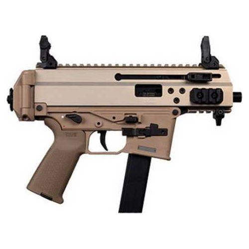 B&T APC9 Pro Semi-Auto AR Style Pistol 9mm Luger 4" Barrel (1)-33Rd Mag Folding Adjustable Low Profile Sights Tan Polymer Finish - Buy A Gun