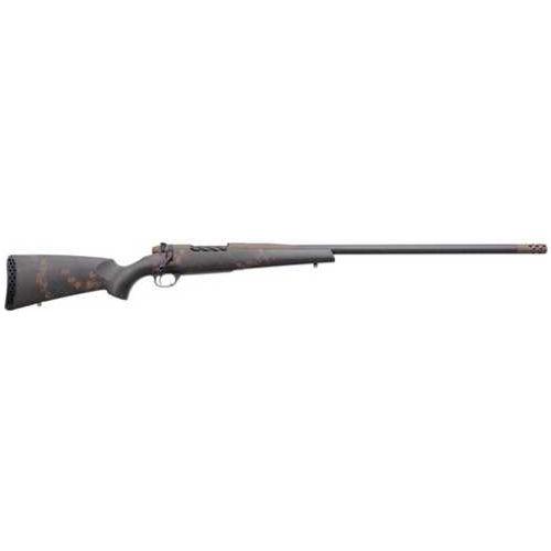 Weatherby Mark V Backcountry Carbon Bolt Action Rifle 6.5-300Weatherby Magnum 26" Fiber Barrel 3Rd Capacity No Sights W/Green & Brown Camo Stock Patriot Cerakote Finish