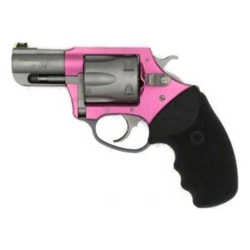 Charter Arms Rosie Compact 38 Special Revolver 2.2" Barrel 6Rd Capacity Rubber Grips Pink/ Stainless Steel Aluminum Finish - Buy A Gun