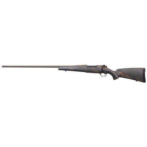 Weatherby Mark V Backcountry 2.0 Bolt Action Rifle 6.5-300Weatherby Magnum 28" Barrel 3Rd Capacity Blacktooth Carbon Fiber With Dark Green And Brown Sponge Pattern Accents