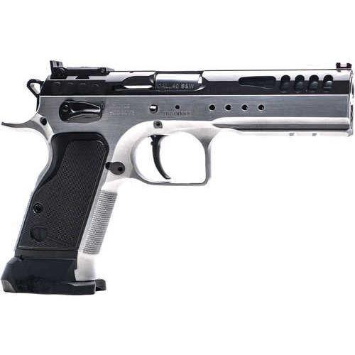 Tanfoglio IFG Limited Master Semi-Auto Hard Chrome Pistol 40 S&W 4.75" Barrel (1)-15Rd Mag Interchangeable Front Adjustable Rear SuperSight Right Handed Black Steel Slide Finish - Buy A Gun