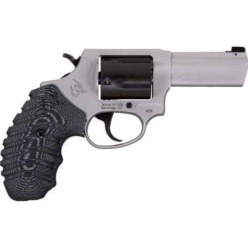 Taurus 605 Double/Single Action Revolver .357 Magnum 3" Barrel 5Rd Capacity Night Front, Fixed Rear Sights Black & Grey VZ Grips Stainless Steel Finish - Buy A Gun