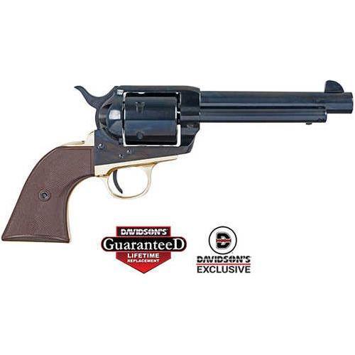 Pietta 1873 Single Action Revolver .45 Colt 5.5" Barrel 6Rd Capacity Notch At Rear, Bladed Front Sights Brown Checkered Polymer 2 Piece Grips Blue Finish - Buy A Gun