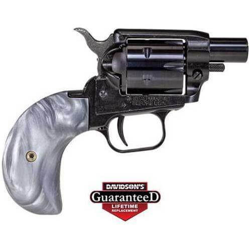 Heritage Manufacturing Barkeep Boot Single Action Revolver .22 Long Rifle 1" Barrel 6Rd Capacity Notch Sight Custom Grey Pearl Grips Black Finish - Buy A Gun