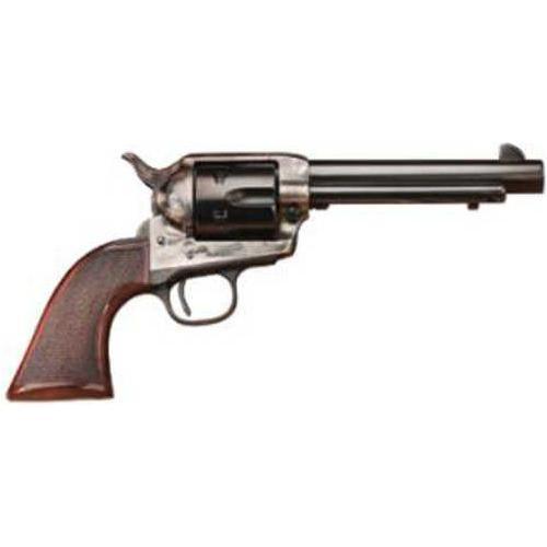 Taylors & Company Uberti Smokewagon Revolver .357 Magnum 5.5" Barrel 6Rd Capacity Widened Sight Channel; Front Blade Sights Checkered Walnut Stock Blued Finish - Buy A Gun