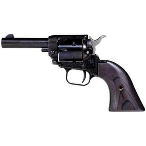 Heritage Barkeep Single Action Revolver .22 Long Rifle 3.6" Barrel 6Rd Capacity Cylinder Only Fixed Sights Includes EjectoPin with Wooden Handle Laminate Grips Black Oxide Finish - Buy A Gun