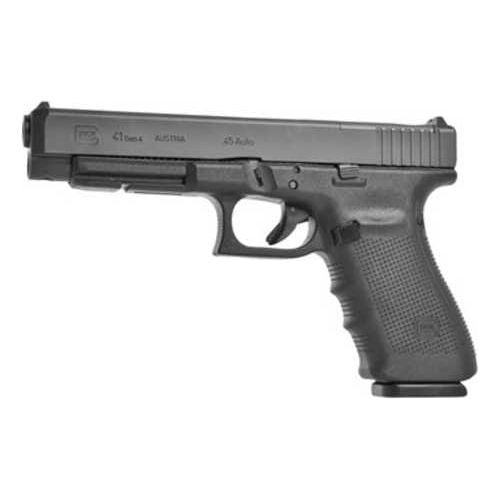 Glock 41 Gen4 Competition Striker Fired Semi-Auto Pistol .45 ACP 5.31" Barrel (3)-13Rd Magazine Fixed Sights Black Polymer Finish - Buy A Gun