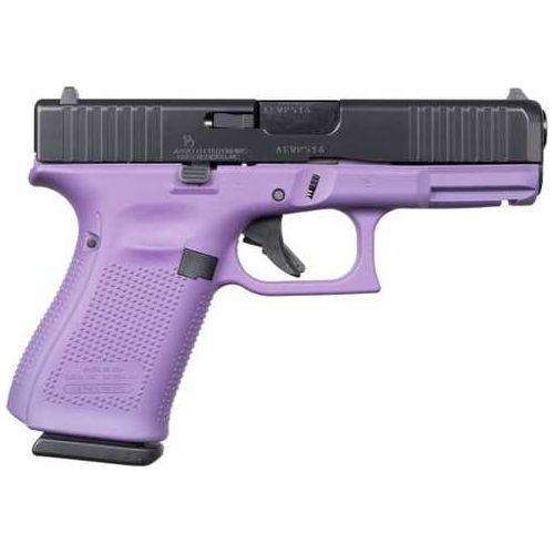 Glock 19 Gen5 Striker Fired Semi-Auto Pistol 9mm Luger 4.02" Carbon Steel Barrel (1)-15Rd Magazine White Dot Front Sight & Outline Rear Black Slide Purple Cerakote Finish - Buy A Gun