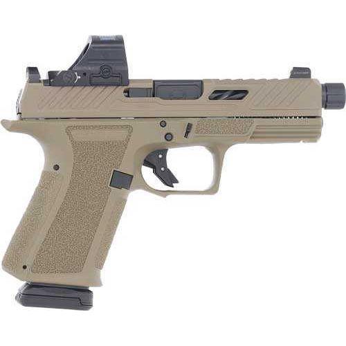 Shadow Systems MR920 Elite Semi-Auto Pistol 9mm Luger 4.01" Spiral Fluted Match Grade Barrel (1)-15Rd Magazine Green Tritium Sights Flat Dark Earth Polymer Finish - Buy A Gun