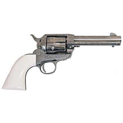 Cimarron Frontier Revolver .357 Magnum 4.75" Barrel 6Rd Capacity Fixed Sights Pre-War Frame Ivory Grips Nickel Finish - Buy A Gun