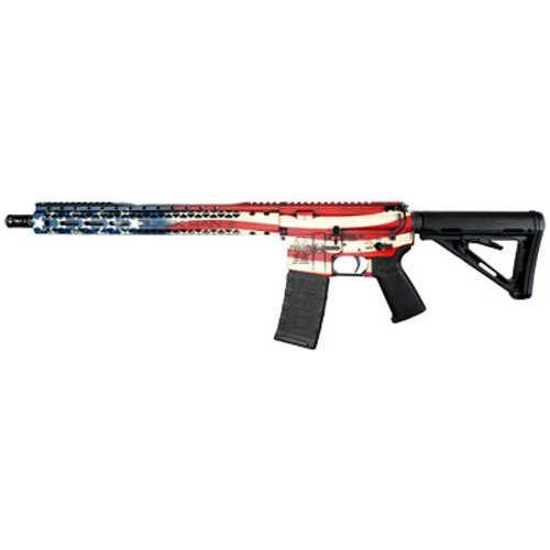 Black Rain Ordnance Spec+ Semi-Auto AR Rifle .223 Remington 16" Chrome Moly Barrel (1)-30Rd Magazine Magpul Stock Red/White/Blue American Flag Finish