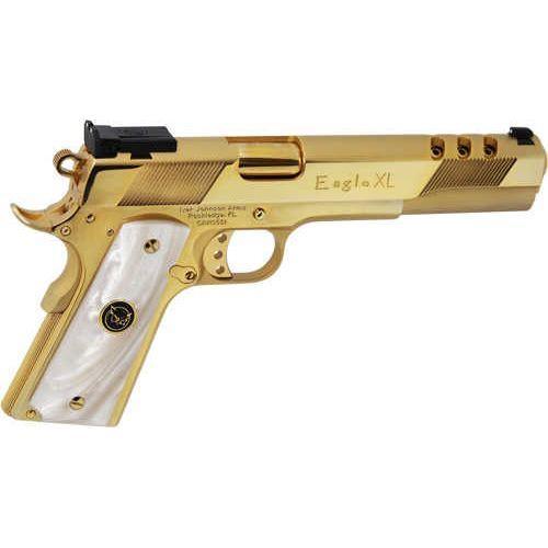 Iver Johnson Eagle XL Semi-Auto Pistol .45 ACP 6" Ported Barrel (1)-8Rd Magazine Fully Adjustable White Dot Rear Sight W/ Dovetail Front Synthetic Pearl Grips 24k Gold Plated Finish - Buy A Gun