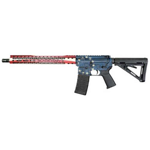 Black Rain Ordnance Spec+ Semi-Auto AR Rifle .223 Remington 16" Chrome Moly Barrel (1)-30Rd Magazine Magpul Stock RedWhite & Blue Betsy Ross Flag Cerakote Finish