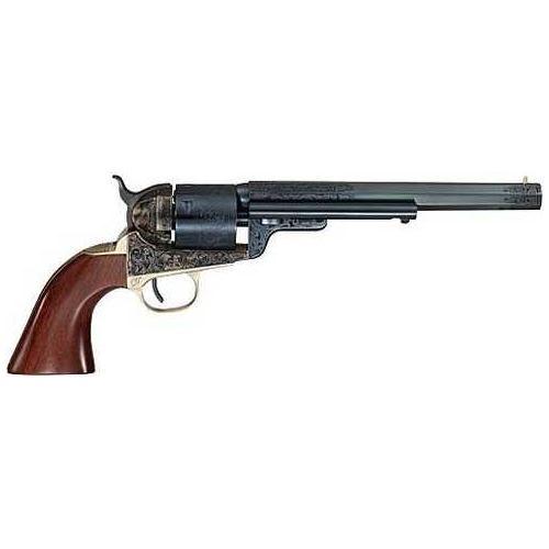 Cimarron 1851RM WB Hickok Revolver .38 Special 7.5" Octagon Barrel 6Rd Capacity Fixed Sights Wood Grips Charcoal Blued Laser Engraved Finish - Buy A Gun