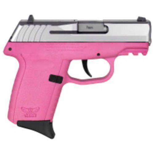 SCCY CPX Semi-Auto Pistol 9mm Luger 3.1" Rifled Barrel (1)-10Rd Magazine Dot Front & Windage Adjustable 2-Dot Rear Sights Stainless Steel Slide Pink Polymer Finish - Buy A Gun