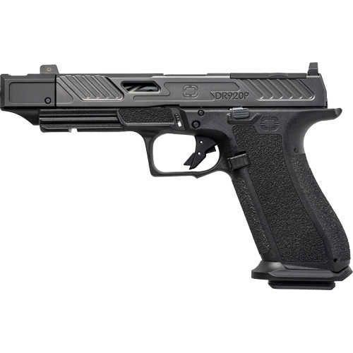 Shadow Systems DR920P Elite Semi-Auto Pistol 9mm Luger 4.4" Integrated Compensater Black Barrel (1)-17Rd Magazine Green Tritium Sights Polymer Finish - Buy A Gun