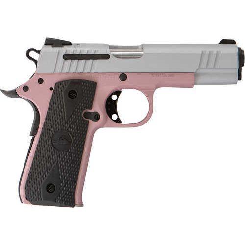 Citadel 1911-A1 Baby Semi-Auto Pistol .380 ACP 3.75" Barrel (1)-7Rd Magazine Adjustable Novak Sights Silver Steel Slide Black Polymer Grips Rose Cerkote Finish - Buy A Gun