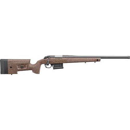 Bergara B14 HMR Bolt Action Rifle .22-250 Remington 24" Free-Floating Black Cerakote Barrel (1)-5Rd Magazine Drilled & Tapped Adjustable Cheekpiece Mini-Chassis Synthetic Stock Speckled Brown Finish