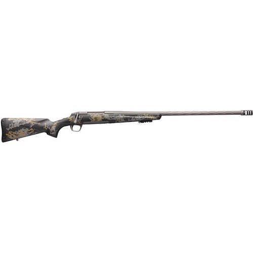 Browning X-Bolt Mountain Pro Long Range Full Size Bolt Action Rifle 7mm Remington Magnum 26" Spiral Fluted Lapped Tungsten Gray Cerakote Barrel 3Rd Capacity X-Lock Scope Accent Graphic Black Finish