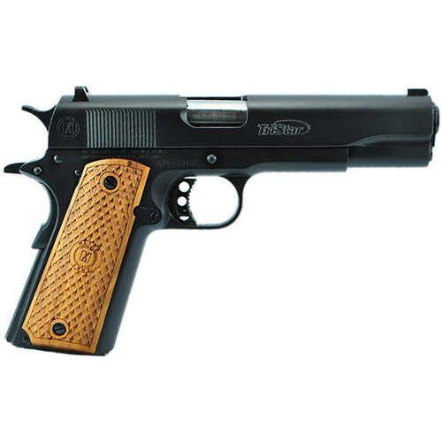 TriStar American Classic Government 1911 Semi-Auto Pistol 9mm Luger 5" Barrel (1)-10Rd Magazine Mil-Spec Contrast Sights Right Hand Wood Grips Blued Steel Finish - Buy A Gun