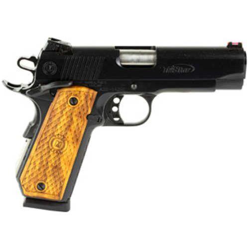 American Classic Bobcut 1911 Commander Semi-Auto Pistol .45 ACP 4.25" Throated Forged Steel Barrel (1)-8Rd Magazine Novak Sights Wood Grips Matte Blued Finish - Buy A Gun