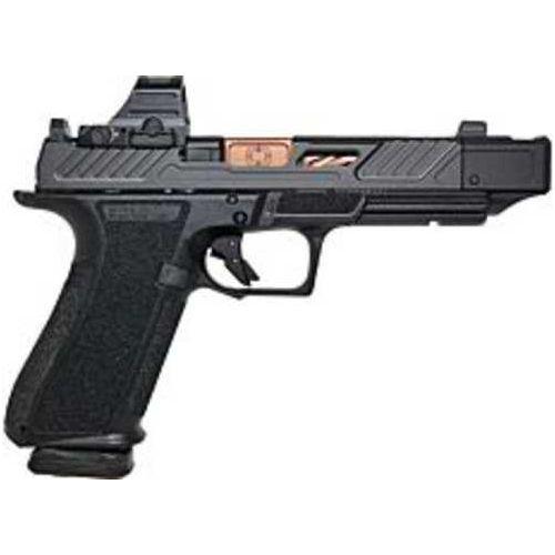 Shadow Systems DR920P Elite Striker Fired Semi-Auto Pistol 9mm Luger 4.4" Integrated Compensater Bronze Barrel (1)-17Rd Magazine Fixed Sights Green Tritium Black Polymer Finish - Buy A Gun