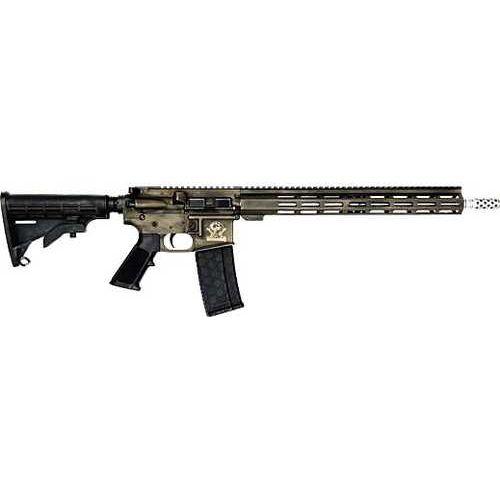 Great Lakes Firearms & Ammo Battleworn Semi-Auto Rifle .223 Wylde 16" Stainless Steel Barrel (1)-30Rd Magazine 6 Postion Collapsable Black Synthetic Stock Bronze Cerakote Finish