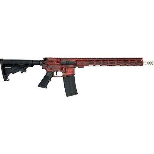 Great Lakes Firearms & Ammo AR15 Battleworn .223 Wylde 16" Stainless Steel (1)-30Rd Magazine Black Synthetic Stock Lipstick Red Cerakote Finish