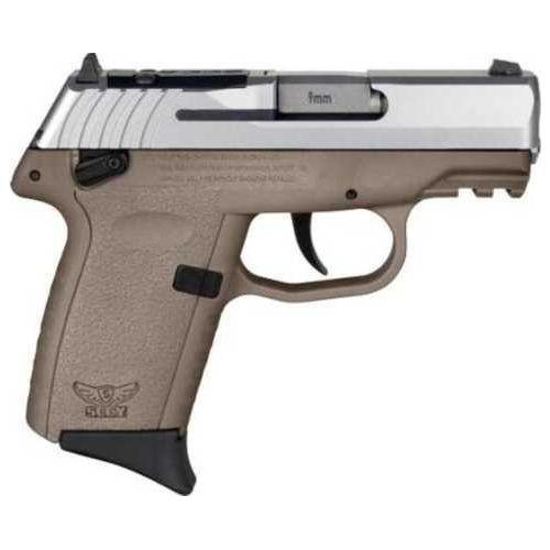 SCCY CPX1-TT Gen3 Semi-Auto Pistol 9mm Luger 3.1" Barrel (2)-10Rd Magazines Adjustable Sights Stainless Steel Flat Top Slide Dark Earth Polymer Finish - Buy A Gun