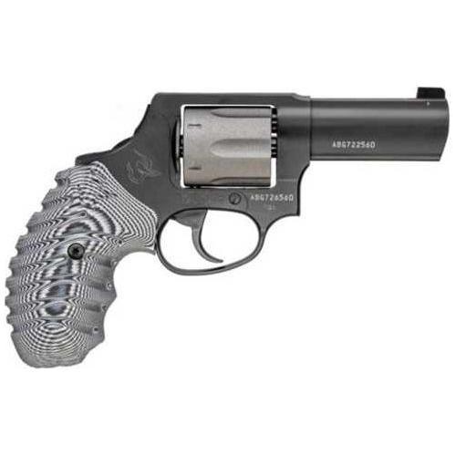 Taurus 856 Defender Double/Single Action Revolver .38 Special 3" Barrel 6Rd Capacity Night Sights Gray G10 VZ Grips Matte Black Cerakote Applied Finish - Buy A Gun