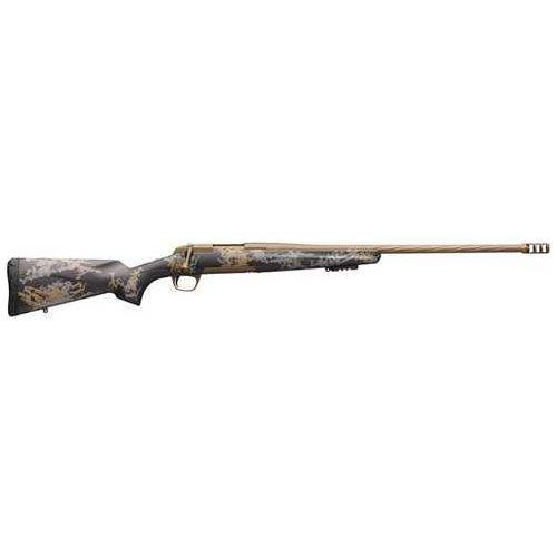 Browning X-Bolt Mountain Pro Bolt Action Rifle 6.5 PRC 24" Spiral Fluted Sporter Barrel 3Rd Capacity Drilled/Tapped Synthetic Stock With Accent Graphics Burnt Bronze Cerakote Appied Finish