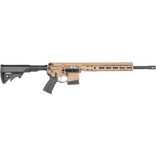 LWRC CA Compliant Indivdual Carbine Semi-Auto Tactical Rifle .223 Remington 16.1" Cold Hammer Forged Barrel (1)-10Rd Magazine Black Synthetic Stock Flat Dark Earth Finish